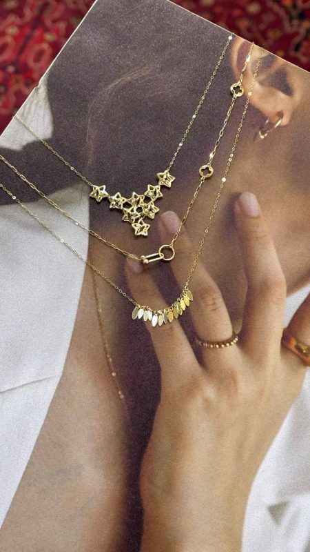 گردنبند طلا آویز پولکی