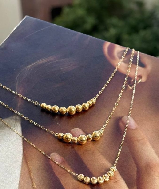 گردنبند طلا گوی