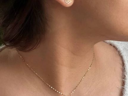 نیم ست طلا طرح گل