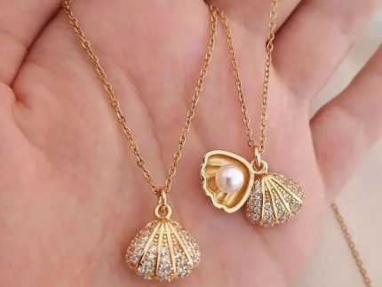 گردنبند طلا مدل صدف