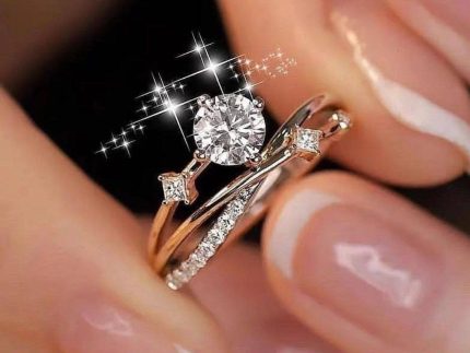 حلقه طلا تک تخمه