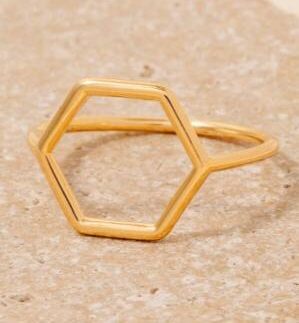 انگشتر طلا 6 ضلعی