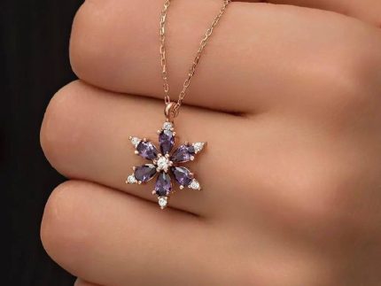 گردنبند طلا آمیتیست