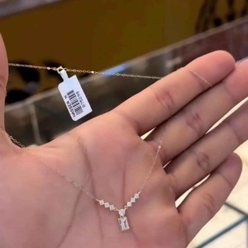 گردنبند طلا امرالد