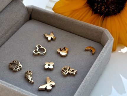 آویز طلا گل