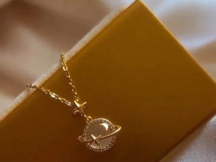 آویز طلا زحل سایز بزرگ