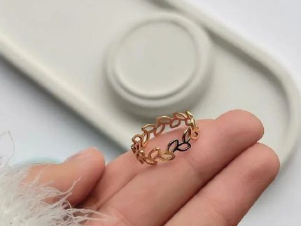 انگشتر طلا برگ