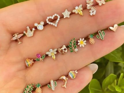 گوشواره طلا رز