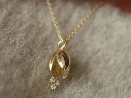 آویز طلا گل