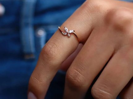 انگشتر طلا پروانه