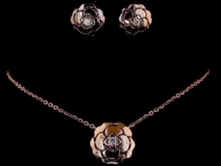 نیم ست طلا گل