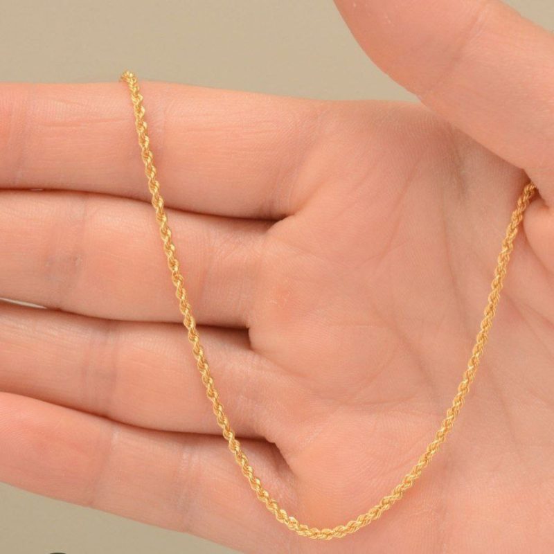 زنجیر طلا مدل طنابی