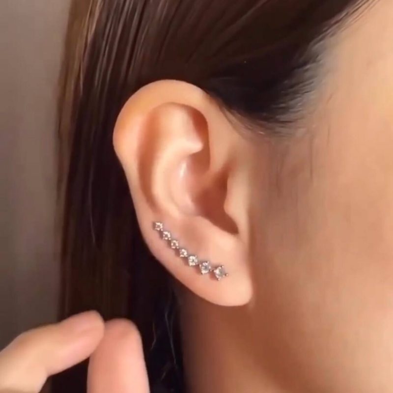 گوشواره طلا خطی