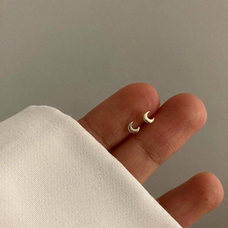 گوشواره طلا مدل ماه