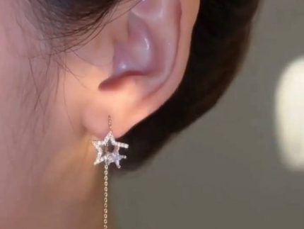 گوشواره طلا مدل ماه و ستاره