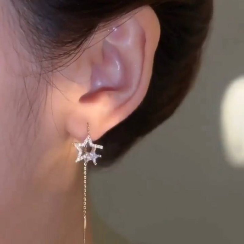 گوشواره طلا مدل ماه و ستاره