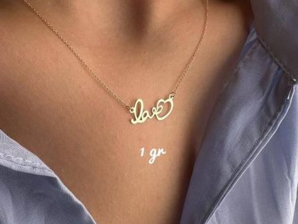 گردنبند طلا مدل LOVE