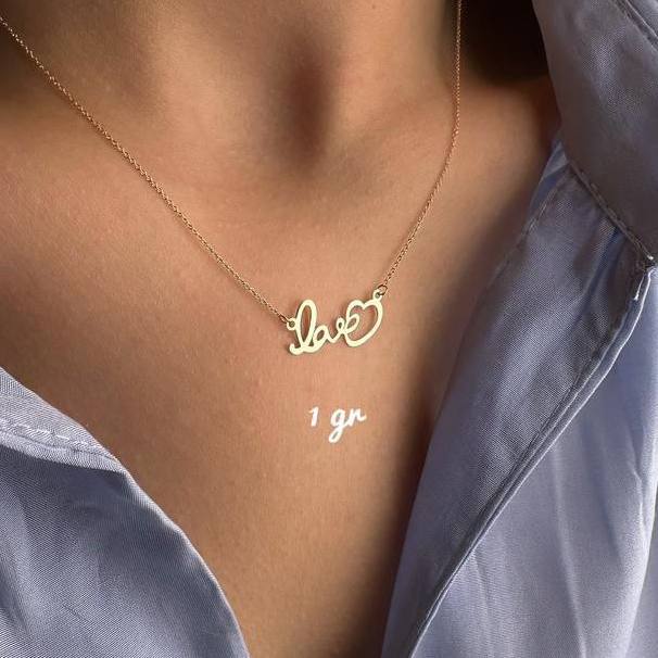 گردنبند طلا مدل LOVE