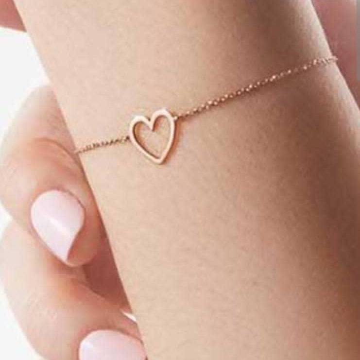 دستبند طلا قلب