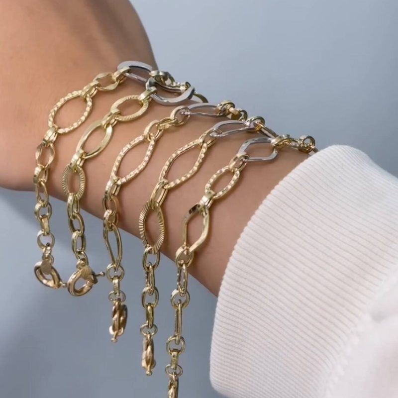 دستبندطلا دو رنگ تراش