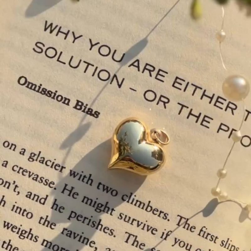 آویز طلا مدل قلب دامله