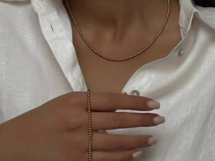 گردنبند طلا تمام گوی