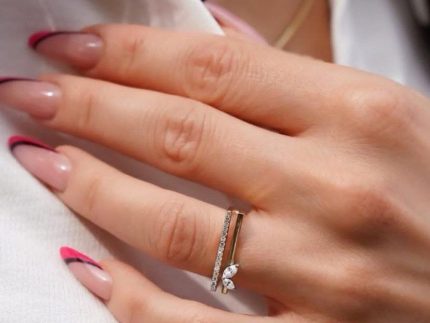 انگشتر طلا مارکیز دو لاین