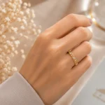 انگشتر طلا زنانه مدل گیسو - تصویر 2